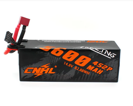 CNHL Racing Series 5600mAh 14,8V 4S2P 120C Hartschalen-Lipo-Akku mit T/Dean-Stecker - LiPo24.de