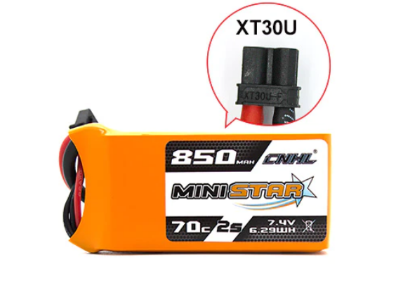CNHL MiniStar 850mAh 7,4V 2S 70C Lipo Akku mit XT30U - LiPo24.de