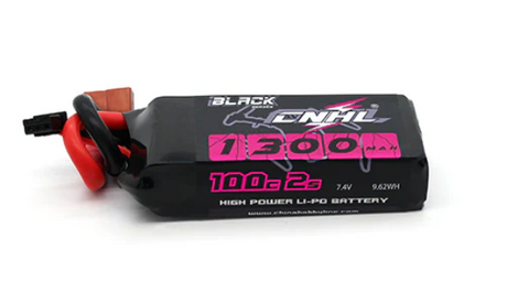 CNHL Black Series 1300mAh 7,4V 2S 100C Lipo Akku mit T/Dean Stecker - LiPo24.de