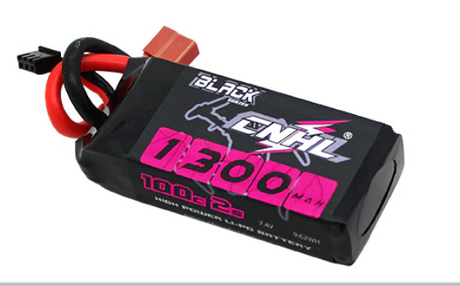 CNHL Black Series 1300mAh 7,4V 2S 100C Lipo Akku mit T/Dean Stecker - LiPo24.de