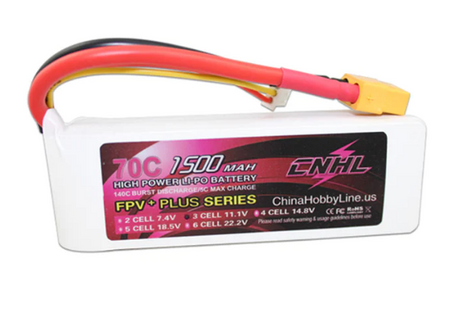 CNHL G+Plus 1500mAh 11,1V 3S 70C Lipo Akku mit XT60 Stecker - LiPo24.de