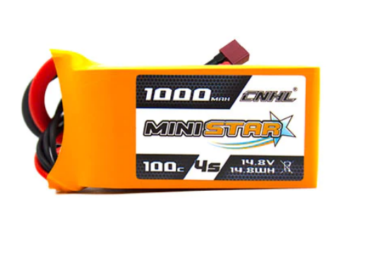 CNHL MiniStar 1000mAh 14,8V 4S 100C Lipo Akku mit T/Dean Stecker - LiPo24.de