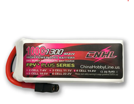 CNHL G+Plus 1300mAh 22,2V 6S 100C Lipo Akku mit XT60 Stecker - LiPo24.de