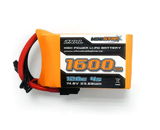 CNHL MiniStar 1600mAh 14,8V 4S 120C Lipo Akku mit XT60 Stecker - LiPo24.de