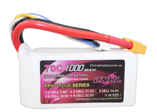 CNHL G+Plus 1000mAh 14,8V 4S 70C Lipo Akku mit XT60 Stecker - LiPo24.de