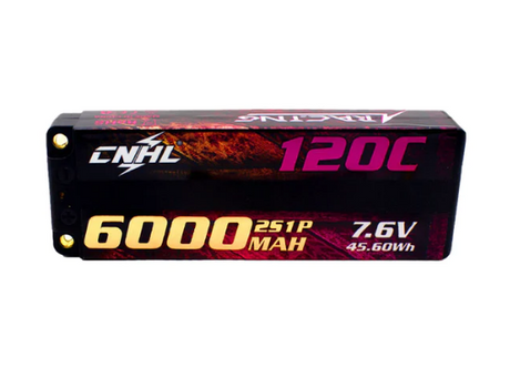 CNHL Racing Series LiHV 6000mAh 7,6V 2S 120C HV Hartschalen-Lipo-Akku mit EC5-Stecker für RC-Rennen - LiPo24.de