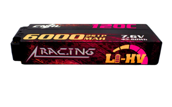 CNHL Racing Series LiHV 6000mAh 7,6V 2S 120C HV Hartschalen-Lipo-Akku mit EC5-Stecker für RC-Rennen - LiPo24.de