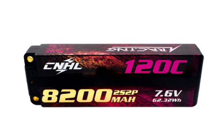 CNHL Racing Series LiHV 8200mAh 7,6V 2S 120C HV Hartschalen-Lipo-Akku mit EC5-Stecker für RC-Rennen - LiPo24.de