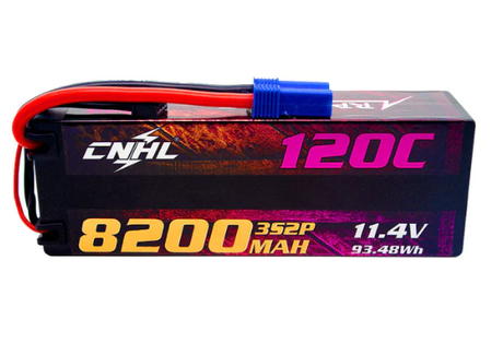 CNHL Racing Series LiHV 8200mAh 11,4V 3S 120C HV Hartschalen-Lipo-Akku mit EC5-Stecker - LiPo24.de