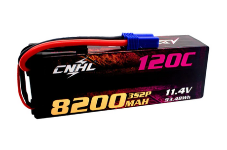 CNHL Racing Series LiHV 8200mAh 11,4V 3S 120C HV Hartschalen-Lipo-Akku mit EC5-Stecker - LiPo24.de