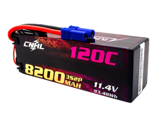 CNHL Racing Series LiHV 8200mAh 11,4V 3S 120C HV Hartschalen-Lipo-Akku mit EC5-Stecker - LiPo24.de