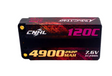 CNHL Racing Series LiHV 4900mAh 7,6V 2S2P 120C HV Shorty Hartschalen-Lipo-Akku mit EC3-Stecker - LiPo24.de