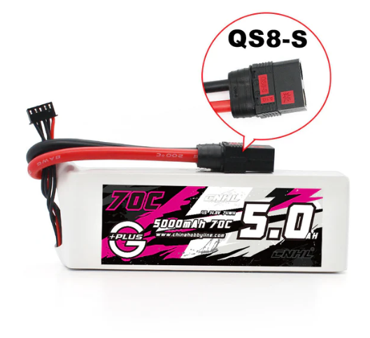 CNHL G+Plus 5000mAh 14,8V 4S 70C Lipo Akku mit QS8 Stecker - LiPo24.de