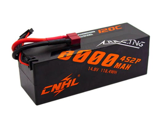 CNHL Racing Series 8000mAh 14,8V 4S 120C Hartschalen-Lipo-Akku mit T/Dean-Stecker - LiPo24.de