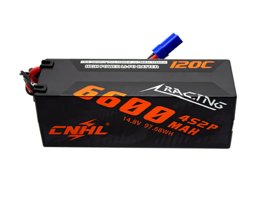 CNHL Racing Series 6600mAh 14,8V 4S 120C Hartschalen-Lipo-Akku mit EC5-Stecker - LiPo24.de