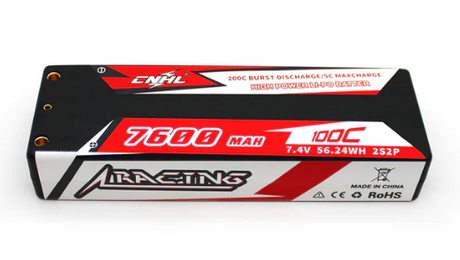 CNHL Racing Series 7600mAh 7,4V 2S 100C Hartschalen-Lipo-Akku mit T/Dean-Stecker - LiPo24.de
