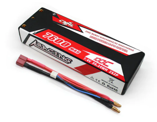 CNHL Racing Series 7600mAh 7,4V 2S 100C Hartschalen-Lipo-Akku mit T/Dean-Stecker - LiPo24.de