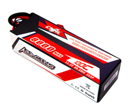 CNHL Racing Series 8000mAh 11,1V 3S 100C Hartschalen-Lipo-Akku mit T/Dean-Stecker - LiPo24.de