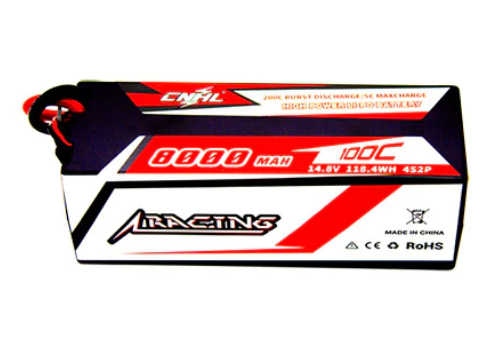 CNHL Racing Series 8000mAh 14,8V 4S 100C Hartschalen-Lipo-Akku mit T/Dean-Stecker - LiPo24.de