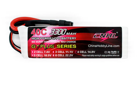CNHL 3300mAh 14,8V 4S 40C Lipo Akku mit XT60 Stecker - LiPo24.de