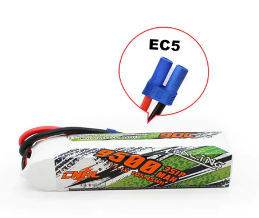 CNHL Racing Series 9500 mAh 11,1 V 3S 90C Lipo-Akku mit EC5-Stecker - LiPo24.de