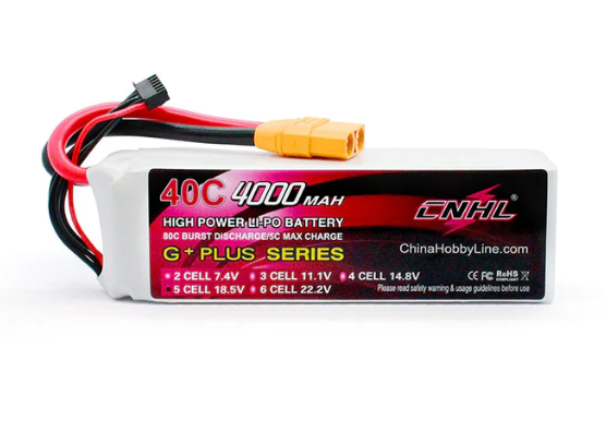 CNHL 4000mAh 18,5V 5S 40C Lipo Akku mit XT90 Stecker - LiPo24.de