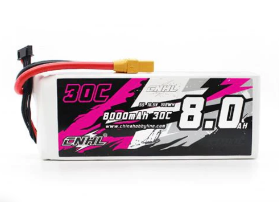 CNHL 8000mAh 18,5V 5S 30C Lipo Akku mit XT90 Stecker - LiPo24.de