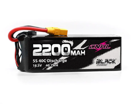 CNHL Black Series 2200mAh 5S 18,5V 40C Lipo Akku mit XT60 Stecker - LiPo24.de