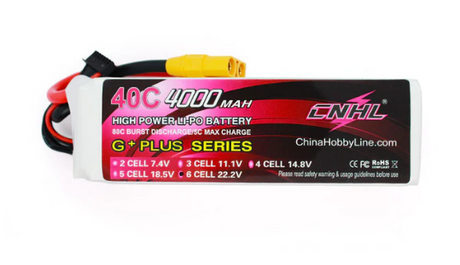 CNHL 4000mAh 22,2V 6S 40C Lipo Akku mit XT90 Stecker - LiPo24.de