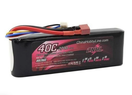 CNHL 2700mAh 14,8V 4S 40C Lipo Akku mit T/Dean Stecker - LiPo24.de