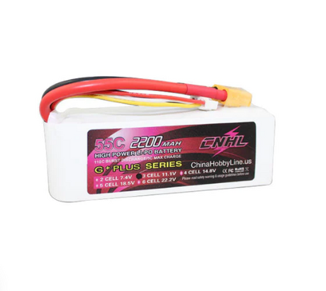 CNHL 2200mAh 18,5V 5S 55C Lipo Akku mit XT60 Stecker - LiPo24.de