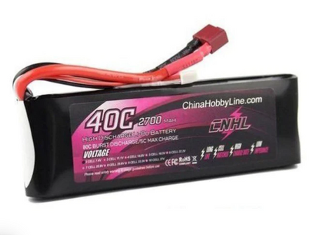 CNHL 2700mAh 7,4V 2S 40C Lipo Akku mit T/Dean Stecker - LiPo24.de