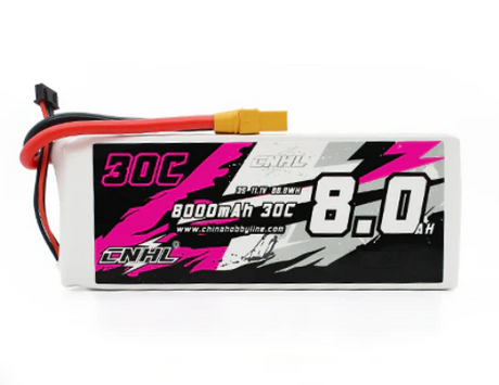 CNHL 8000mAh 11,1V 3S 30C Lipo Akku mit XT90 Stecker - LiPo24.de