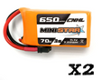 CNHL MiniStar 650mAh 11,1V 3S 70C Lipo Akku mit XT30U (2 St.) - LiPo24.de