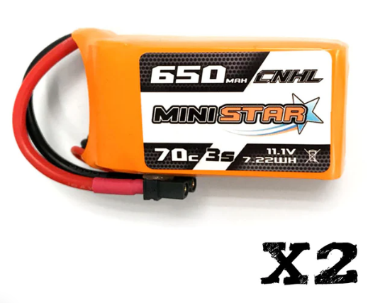 CNHL MiniStar 650mAh 11,1V 3S 70C Lipo Akku mit XT30U (2 St.) - LiPo24.de