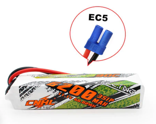 CNHL Racing Series 6200 mAh 11,1 V 3S 90C Lipo-Akku mit EC5-Stecker - LiPo24.de