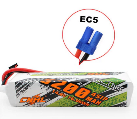 CNHL Racing Series 5200mAh 14,8V 4S 90C Lipo-Akku mit EC5-Stecker - LiPo24.de