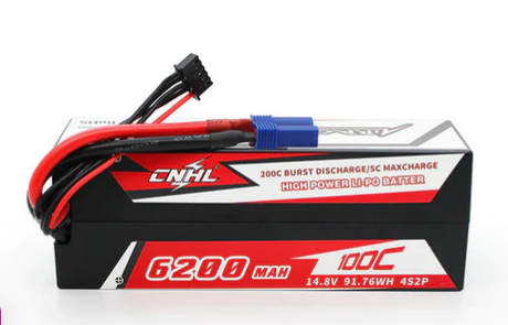 CNHL Racing Series 6200mAh 14,8V 4S 100C Hartschalen-Lipo-Akku mit EC5-Stecker - LiPo24.de