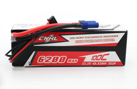 CNHL Racing Series 6200mAh 11,1V 3S 100C Hartschalen-Lipo-Akku mit EC5-Stecker - LiPo24.de