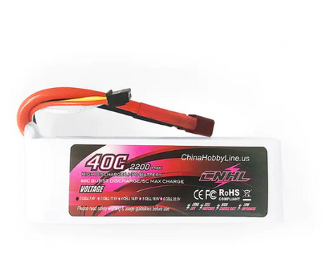 CNHL 2200mAh 7,4V 2S 40C Lipo Akku mit T/Dean Stecker - LiPo24.de