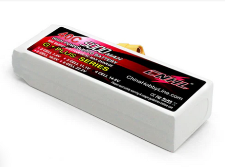 CNHL 5000mAh 14,8V 4S 40C Lipo Akku mit XT90 Stecker - LiPo24.de