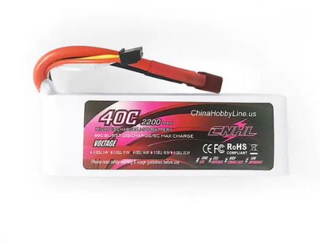 CNHL 2200mAh 14,8V 4S 40C Lipo Akku mit T/Dean Stecker - LiPo24.de