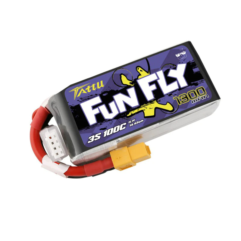 Tattu Funfly Serie 1800mAh 11.1V 100C 3S1P Lipo Akku mit XT60 Stecker - LiPo24.de