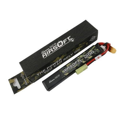 Gens Ace 25C 1200mAh 2S1P 7.4V Airsoft Gun Lipo Akku mit Mini Tamiya Stecker - LiPo24.de