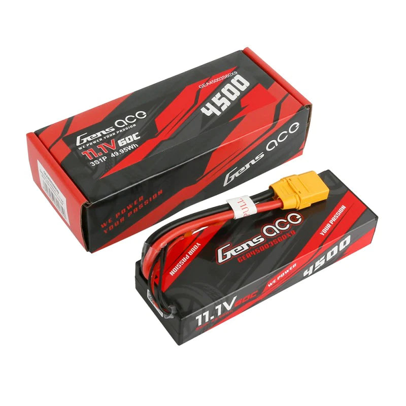 Gens Ace 4500mAh 3S1P 11.1V 60C HardCase RC Auto Lipo Batterie #24 - LiPo24.de