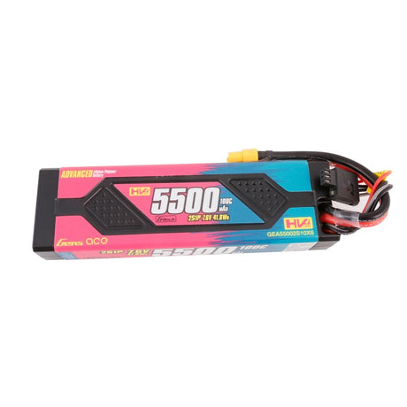Gens Ace Advanced 5500mAh 7,6V 100C 2S1P HardCase Lipo Akku XT60 - LiPo24.de