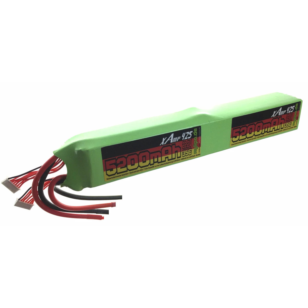 MyLipo HV - Lipo Akku 5200mAh 44,4V 12S 35C/70C lang, geteilt - LiPo24.de