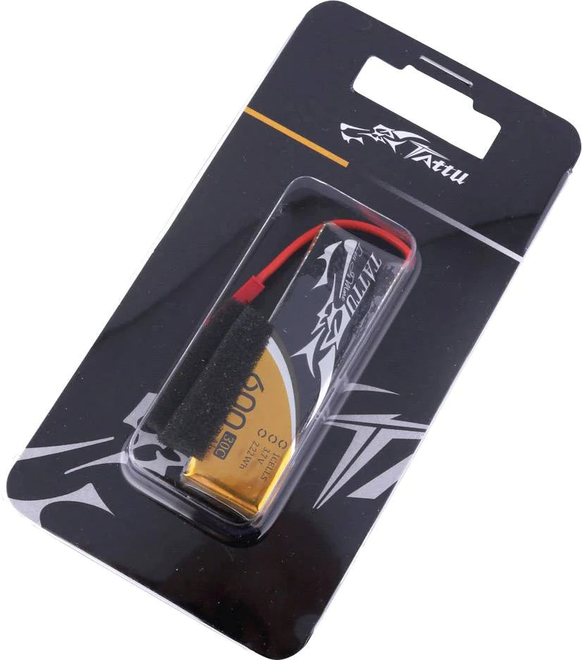 Tattu 600mAh 3.7V 30C 1S1P Lipo Akku mit Molex Stecker (1 Stück/Packung) - LiPo24.de