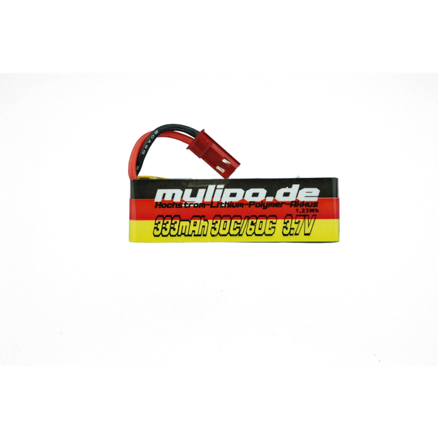 Mylipo Lipo Akku 333mAh 3,7V 30C/60C JST (rot) Stecker - LiPo24.de