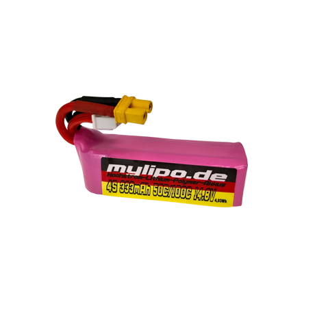 Mylipo Lipo Akku 333mAh 4S 14,8V 50C/100C FPV PARCOUR XT30 - LiPo24.de